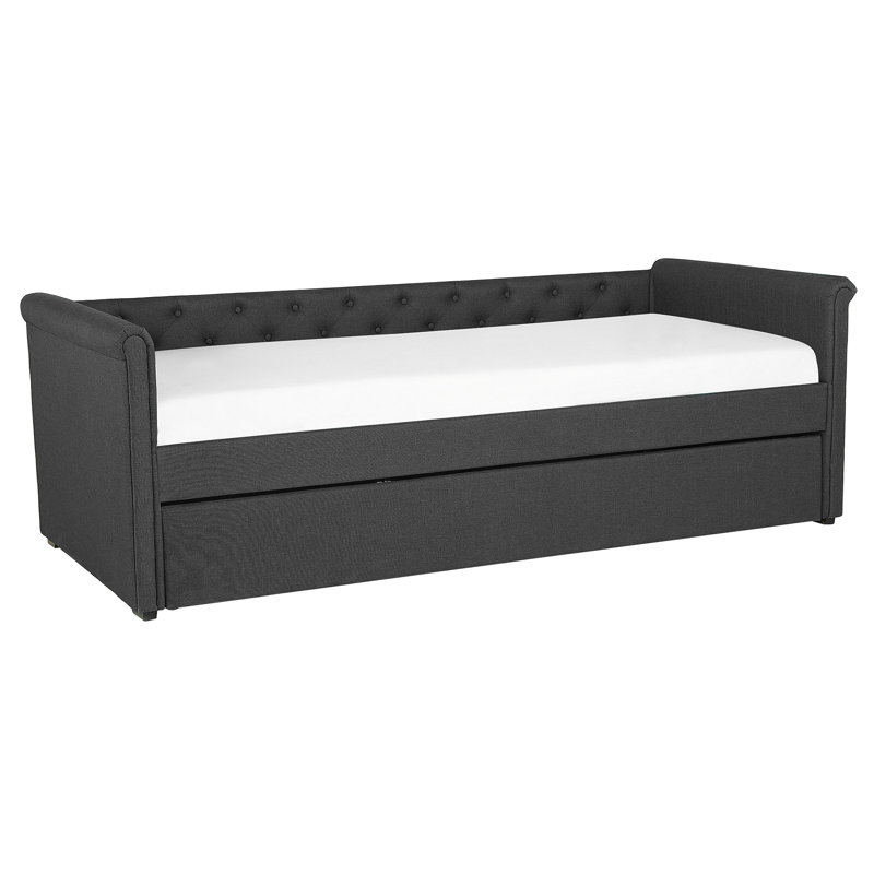 Steephill Upholstered Daybed with Trundle, Grey
