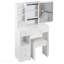 Petit meuble-lavabo de 29,2 po avec tabouret de bureau et tabouret rembourré à gauche 29,5 po, grande commande tactile, interrupteur tricolore, miroir à luminosité réglable, rangement à grande capacité, convient aux petits espaces-163986345