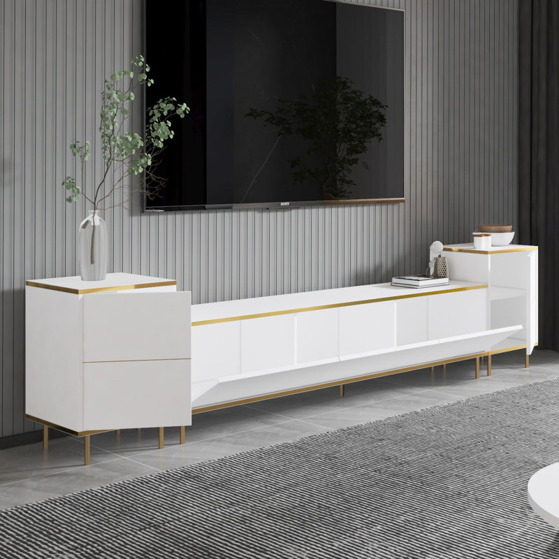 Keikei Unfinished TV Stand, Cream
