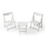 Ensemble de petites tables pliantes et chaises rectangulaires HiPS avec 2 chaises blanches-1135447429
