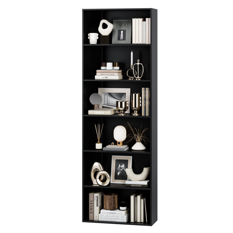 Floor-Standing Bookcase/Bookshelf/Storage Rack, 5 Layers, 70.8"H x 9.3"W x 23.6"D