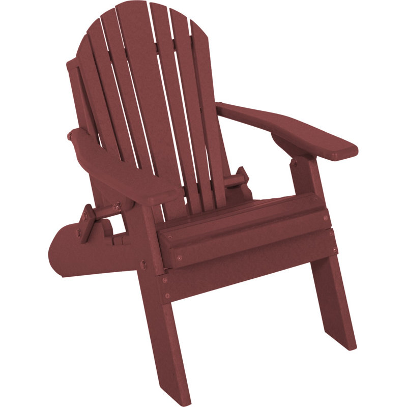 Berthelot Foldable Outdoor Adirondack Chair, Cherrywood