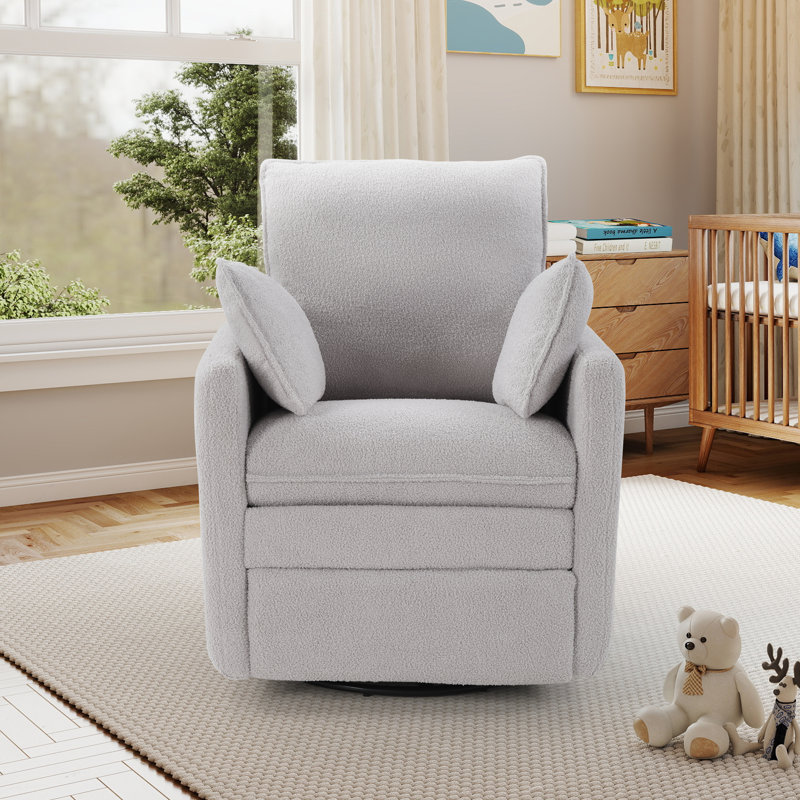 Fauteuil inclinable manuel pivotant de 34,3 po, Gris clair