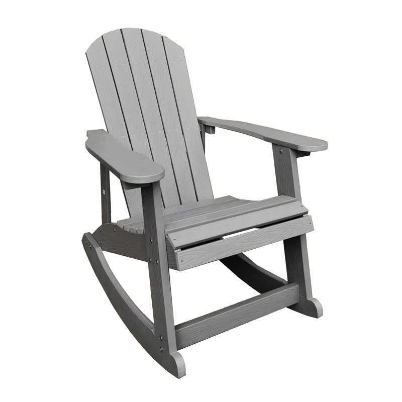 Chaise berçante pliante 39 po Adirondack, Gris