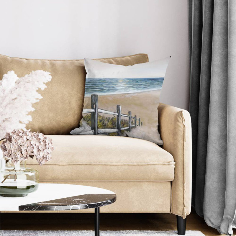 Soft seaside - American Blue – Throw Pillow Cover Only, Double-Sided Print, Insert Not Included