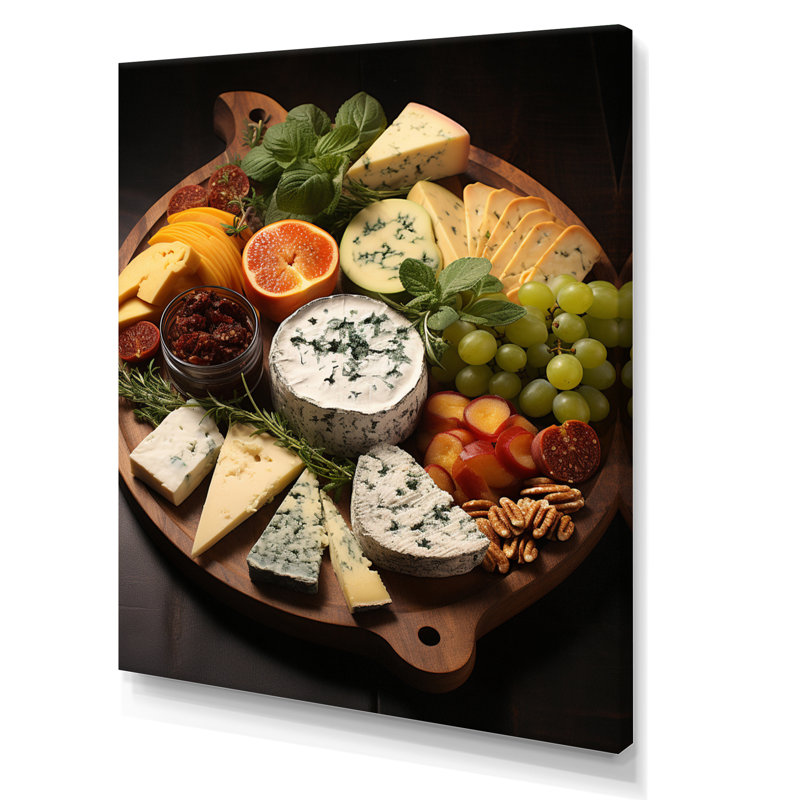 «Food Gourmet Cheese Board I», reproduction sur toile, H 32 po x l 16 po x P 1 po, Toile tendue