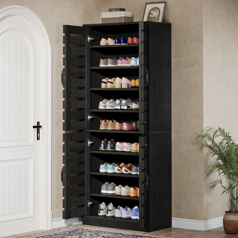 70,8 po de hauteur armoire à chaussures noir