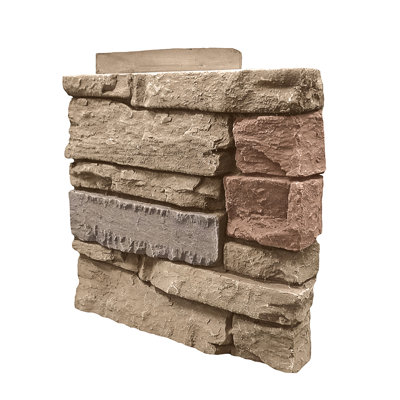 12.5" x 12" Stone Wall Paneling in Tan