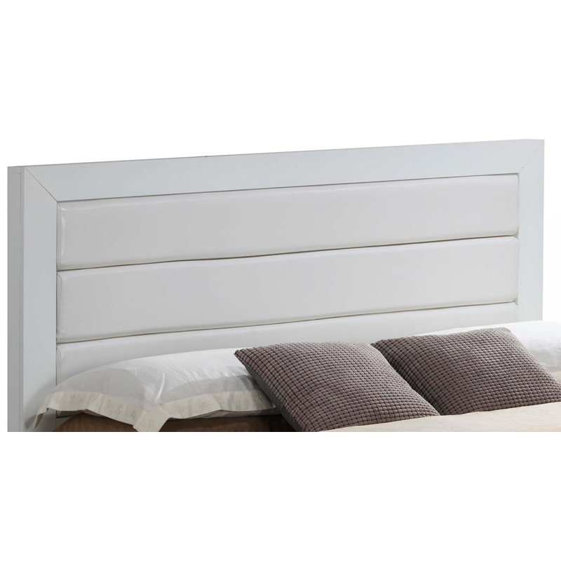 Transitional Bedroom Bed(Only Bed), White, King
