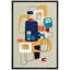 Forme Mid-Century «Mid-Century Modern Colorful Polygon Collage» sur-99141490-99141489