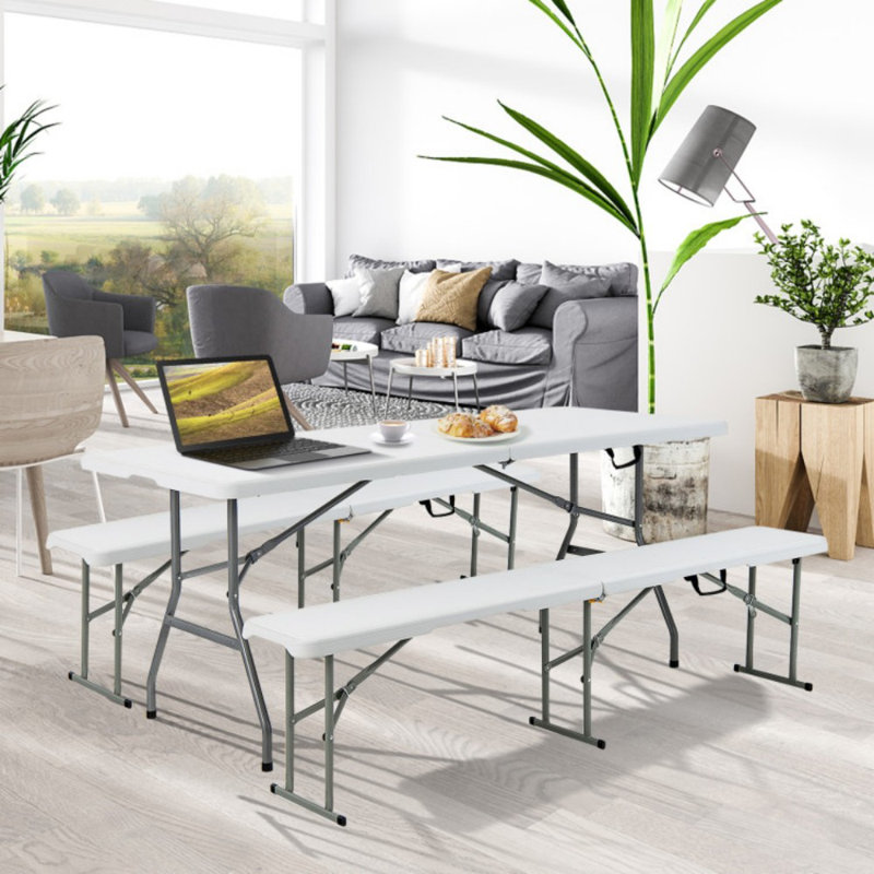 Portable Folding Camping Table With Carrying Handle For Picnic