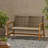 Hampton Wood + Wicker Loveseat