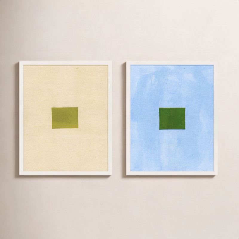 «Husk & Brine», ensemble de 2 par Mo Neuharth - Art mural encadré, 38" H x 30" W, Framed Print without Mat, White