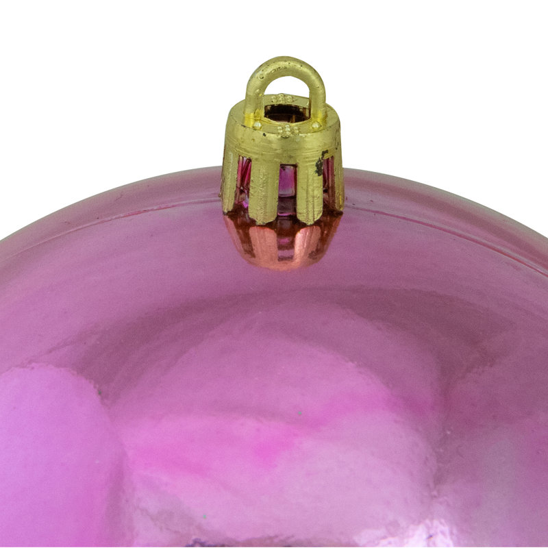 Boule de Noël brillante incassable, Rose magenta