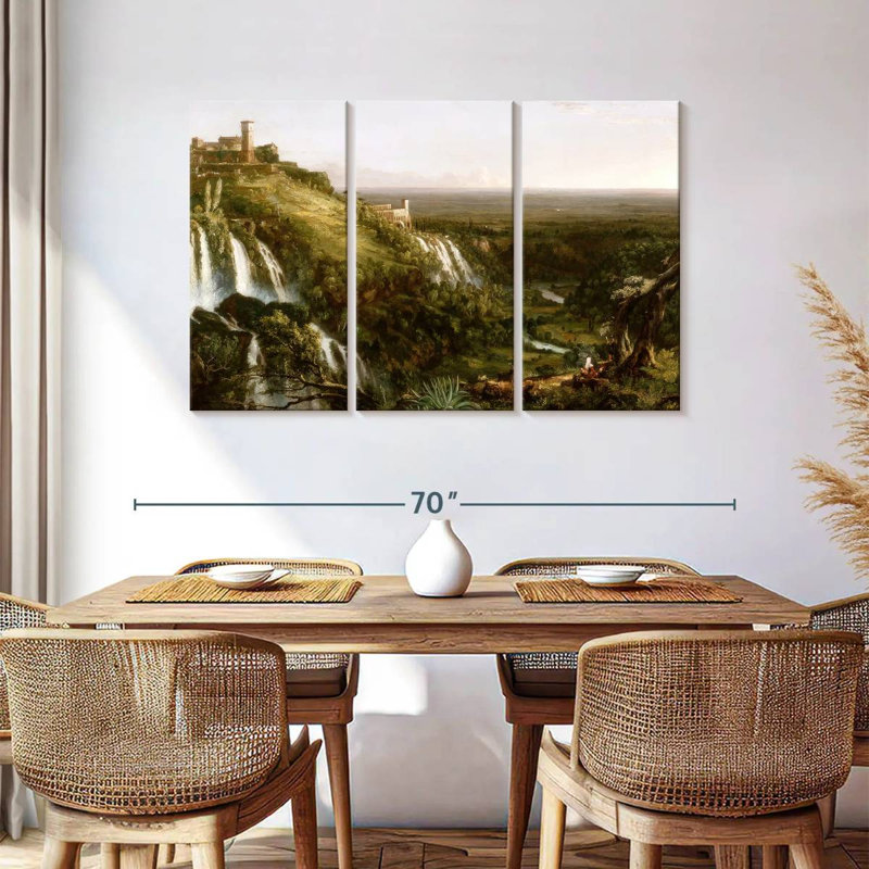Cascatelli Tivoli regardant vers Rome, H 36 po x l 57 po