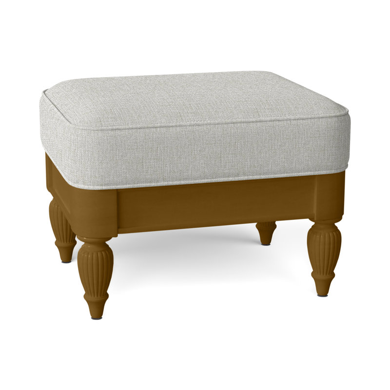 Grand View Ottoman, Havana Finish, Black Buffalo Check; 0120-81