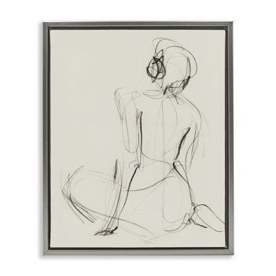 Art mural encadré "Nude figure Study" par Victoria Barnes
