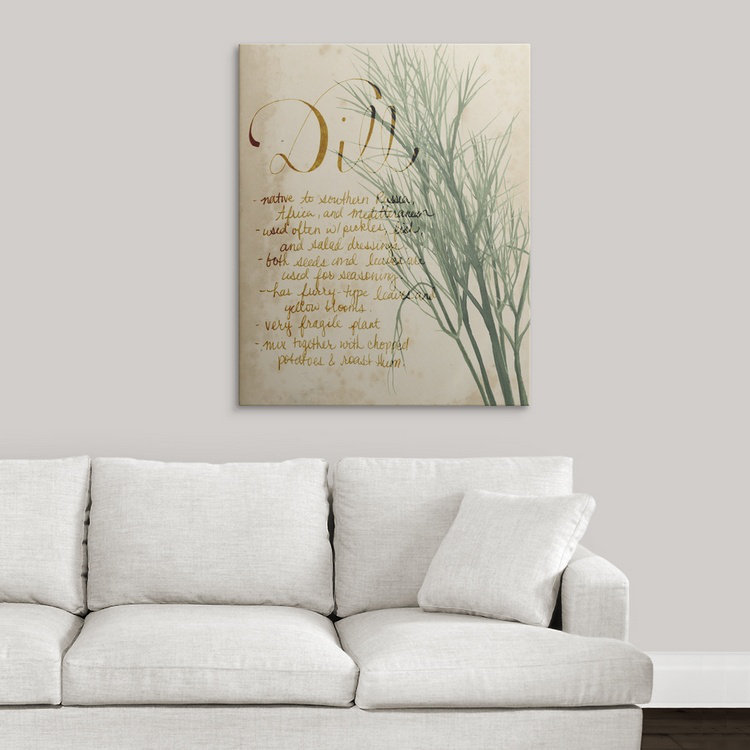 «Herb Study II» par Grace Popp, reproduction d'art, H 20 po x l 16 po x P 1,5 po, Toile