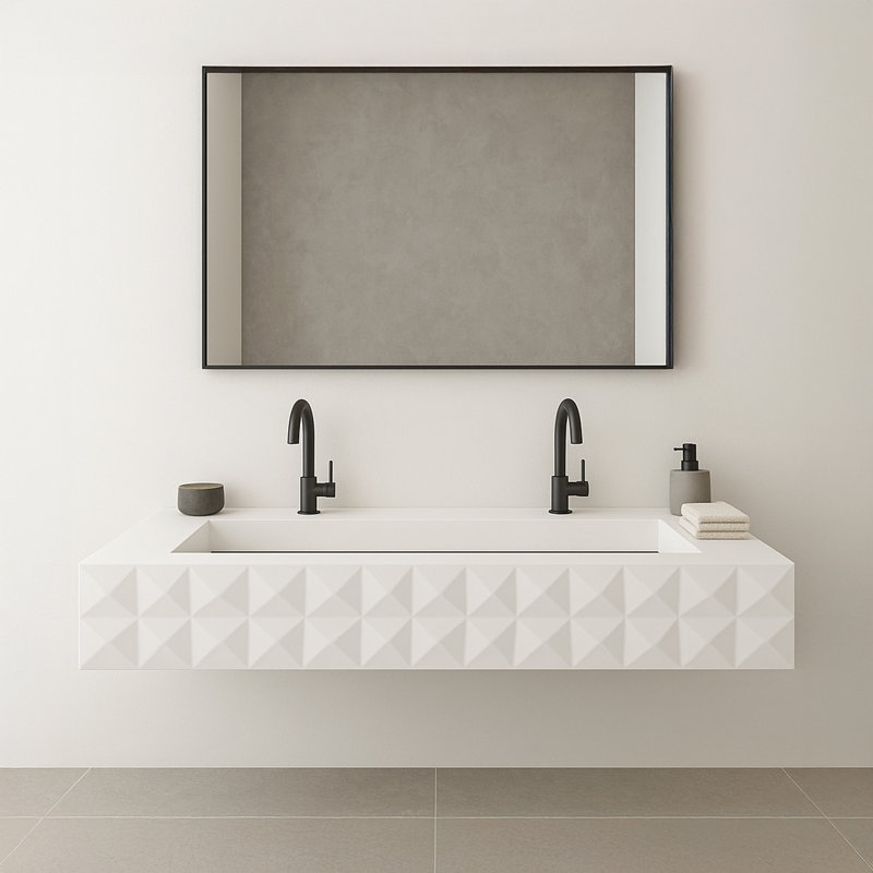 Knightsbrook 60" Floating Wall Mounted Bathroom Sink