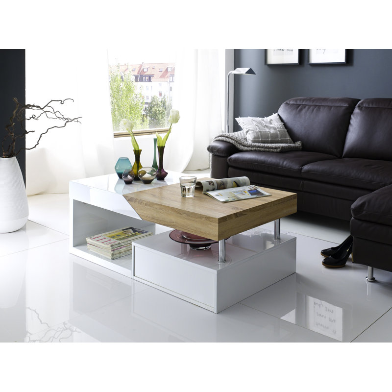 Callan Floor Shelf Coffee Table with Storage