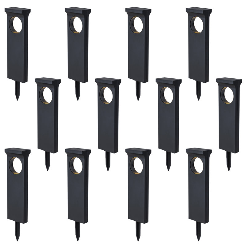 Black Integrated Led Solar Pathway Lights