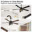 Vaczon 52" Smart Ceiling Fan with Light Kit and Remote Control, Double-Sided Wood Blades, 6-Speed Reversible DC Motor, Timer, 6"/10" Downrods, Works with iOS or Android App -2108778653