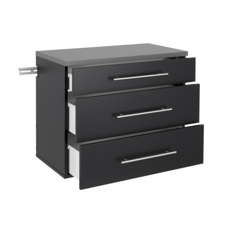 Barrayo Single Storage Cabinet ( 24'' H x 30'' W x 16'' D), Black