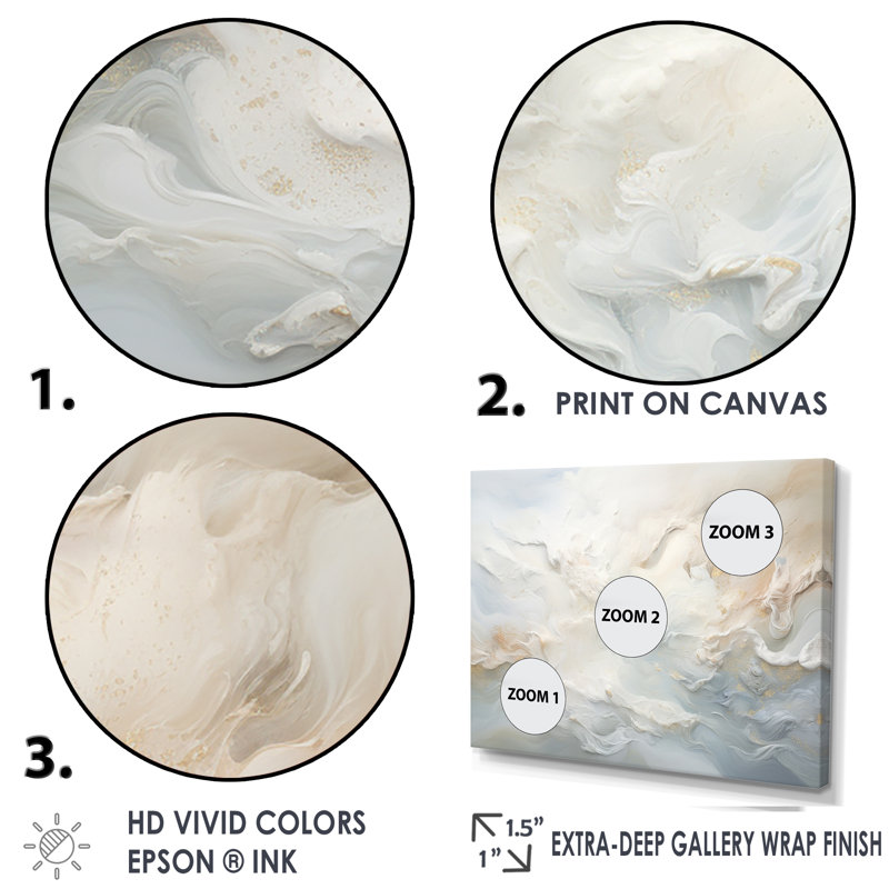 «Clouds Charm liquid Art II», reproduction, H 30 po x l 40 po x P 1,5 po, Cadre naturel flottant