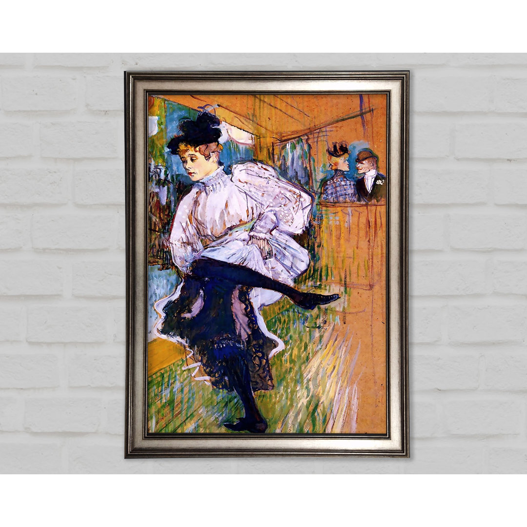 Toulouse Lautrec Jane Avril tanzt - Einzelne Bilderrahmen Kunstdrucke