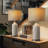 24"modern White Ceramic Table Lamp,suitable For Corridors,living Rooms,bedrooms And Offices