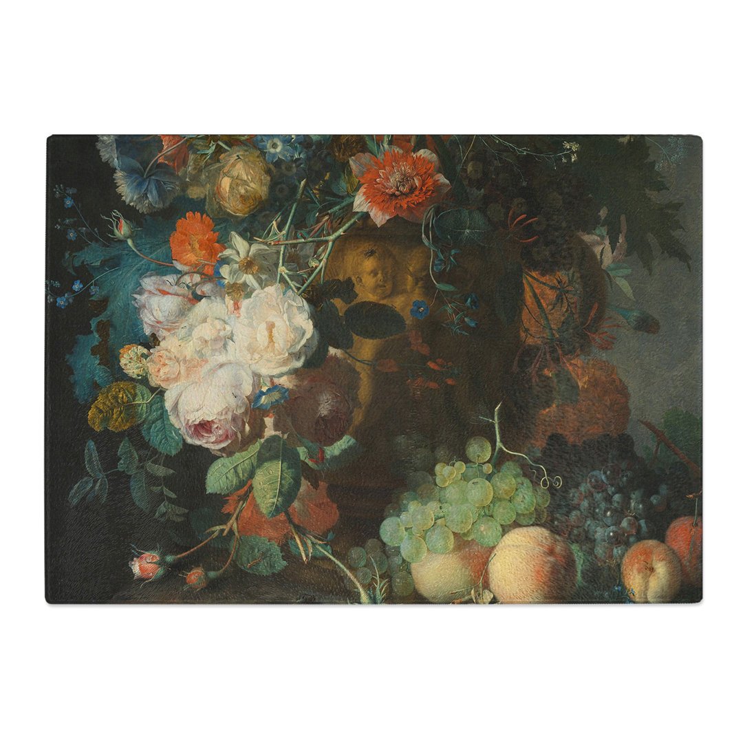 Still Life with Flowers and Fruit Vol.7 by Jan Van Huysum Chopping Board