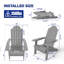 Chaise Adirondack pliante en plastique toutes saisons pour l'extérieur-1922046005