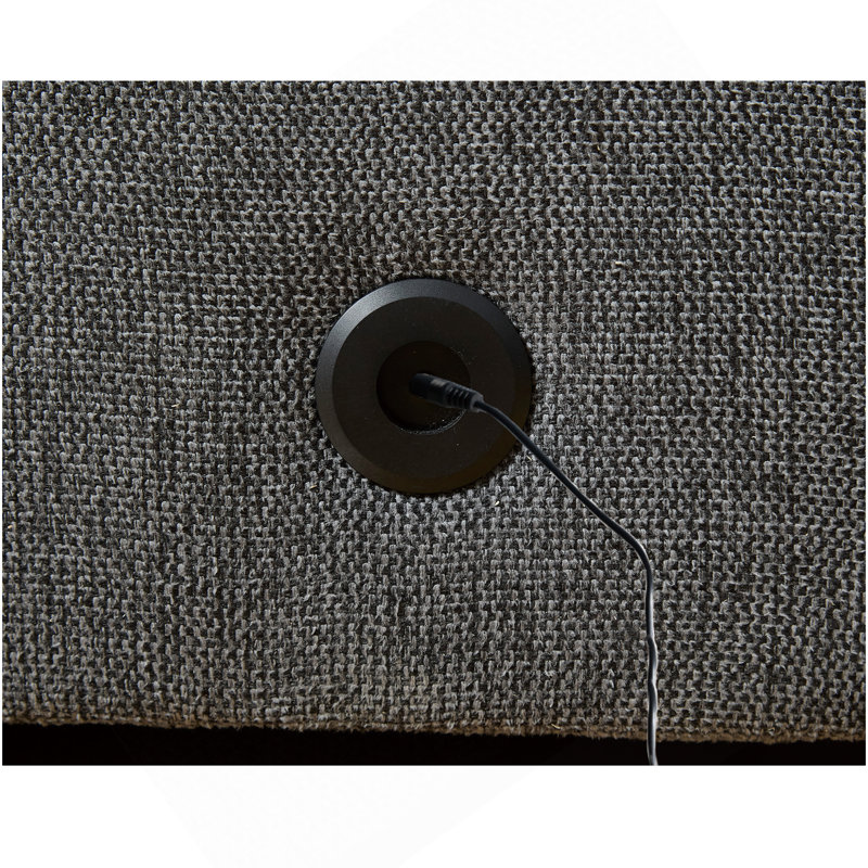 Canapés modulaires pour le salon, canapé modulaire, port de charge sans fil et porte-gobelets, 5 sièges, combinaison de bricolage, canapé en L, espace de rangement pour livres, tissu en lin doux, gris