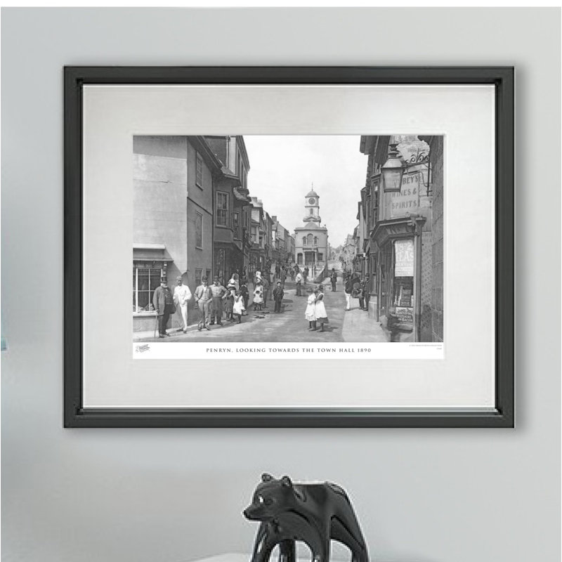Penryn, Looking Towards The Town Hall 1890 - Single Picture Frame Print, 45cm H x 60cm W x 2.3cm D