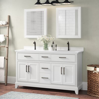 Bonni 72"" Double Bathroom Vanity Set with Mirror -  Wade LoganÂ®, E3D95FB5A14F4B69B3AEC03A117A812F