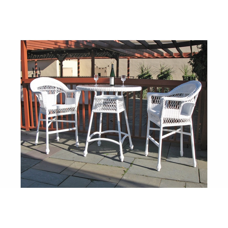 Nashelly 2 - Person Wicker Patio Dining Set with Round Table