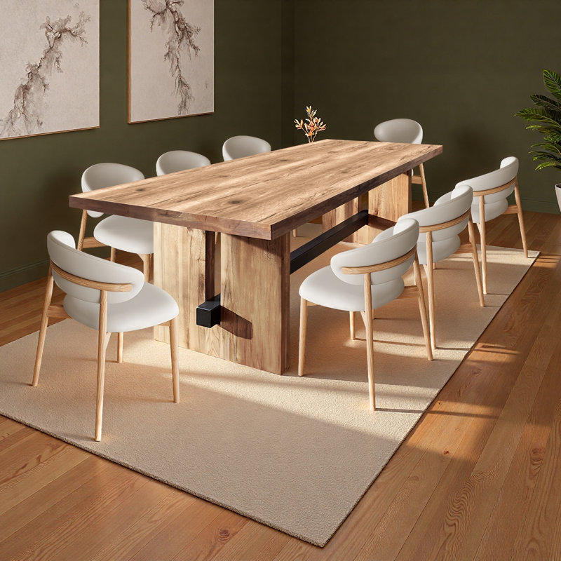 Ensemble de table de salle à manger de style industriel, 7 pièces : table, 6 chaises, H 29,53 po x l 70,87 po x P 31,5 po
