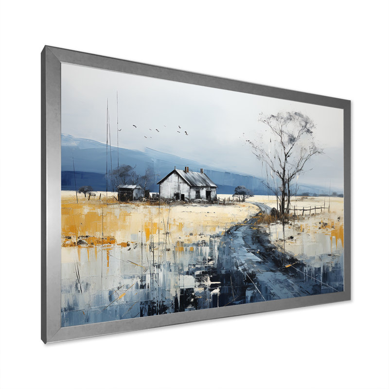 Farmstead Elegance Countryside III, Cadre simple argenté, H 16 po x l 32 po x P 1 po