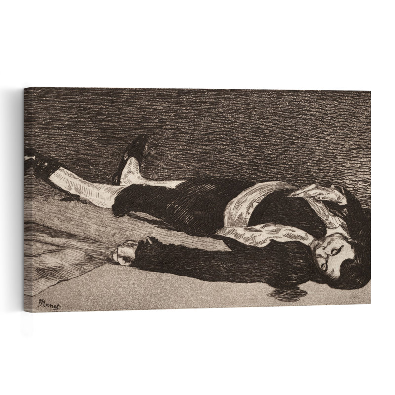 Le Toréador Mort - Estampe d'art mural contemporain abstrait impressionniste, H 16 po x l 24 po