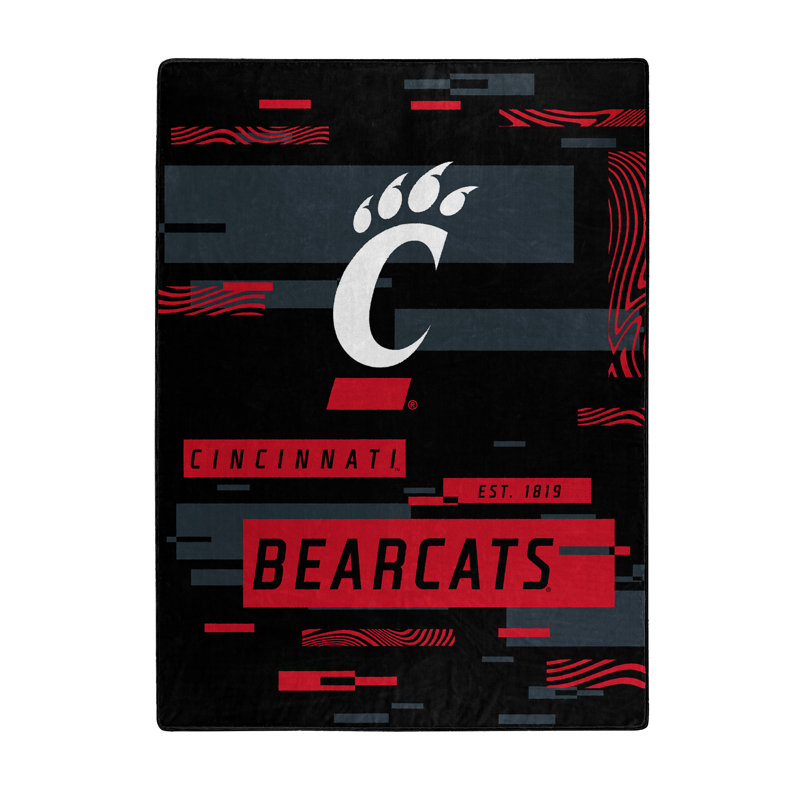 Throw Blanket, Black/Red, Bearcats