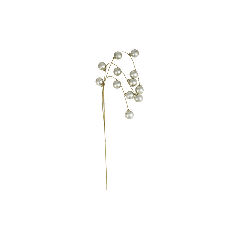 Silver Polyethylene Ball Spray with Iron Stem