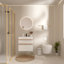 Meuble-lavabo mural 24 po avec lavabo en acrylique intégré, 2 tiroirs à fermeture en douceur, armoire flottante pré-assemblée et moderne-2146081003-2146081001