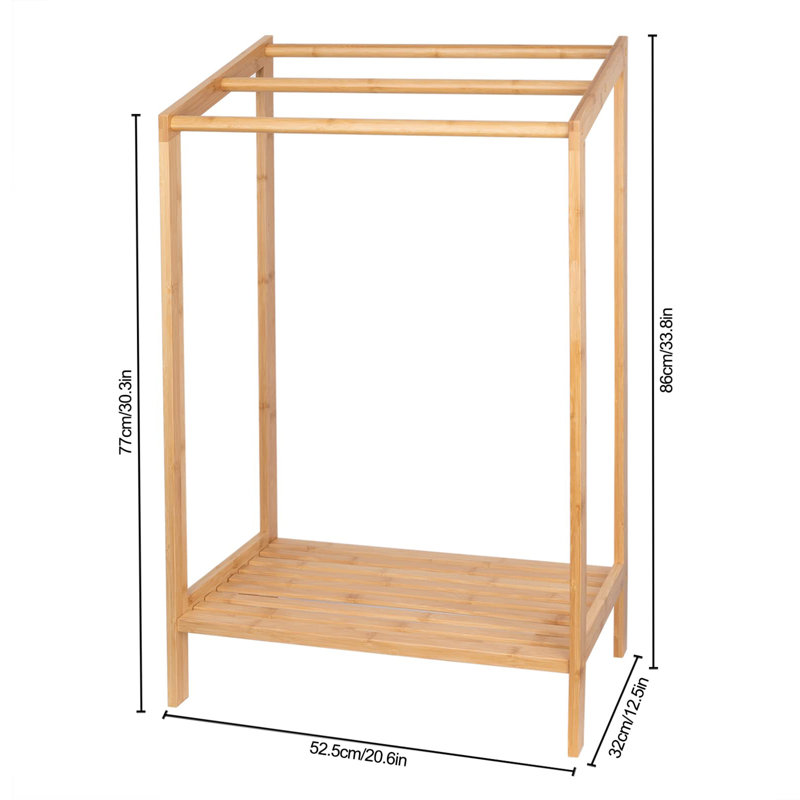 Porte-serviettes autoportant en bois 3
