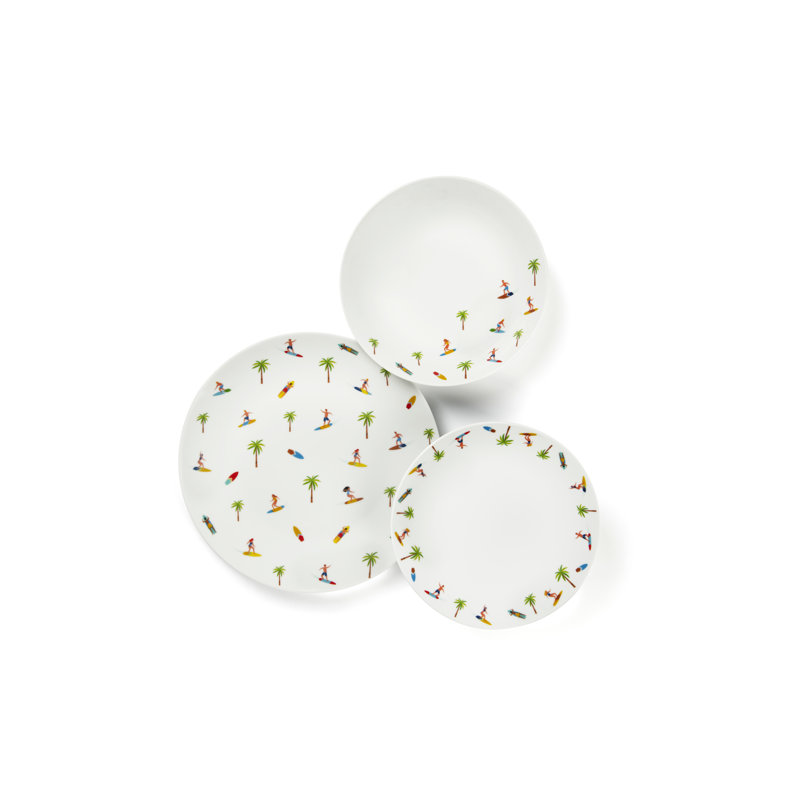 Honolulu Piece Porcelain Dinnerware Set - Service for 6