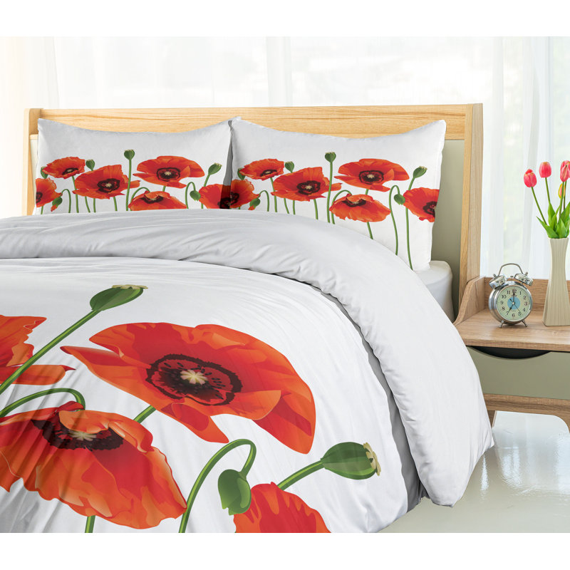 Floral Traditional Floral Duvet Cover, King