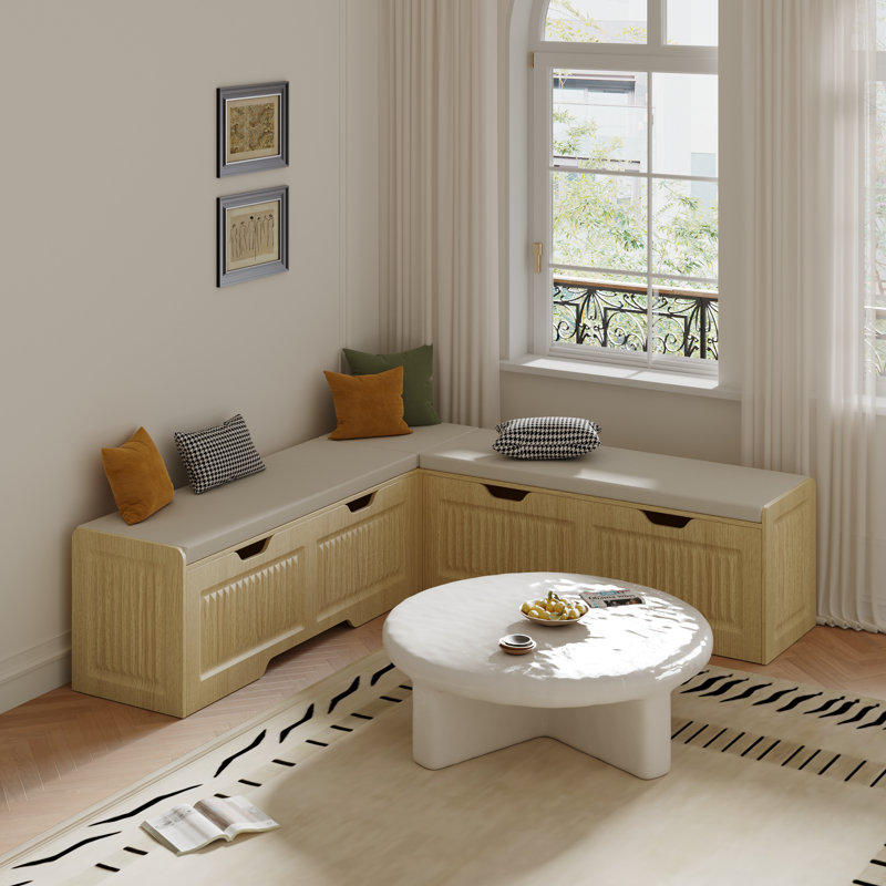 Banc Kitchen, Bois, Blanc