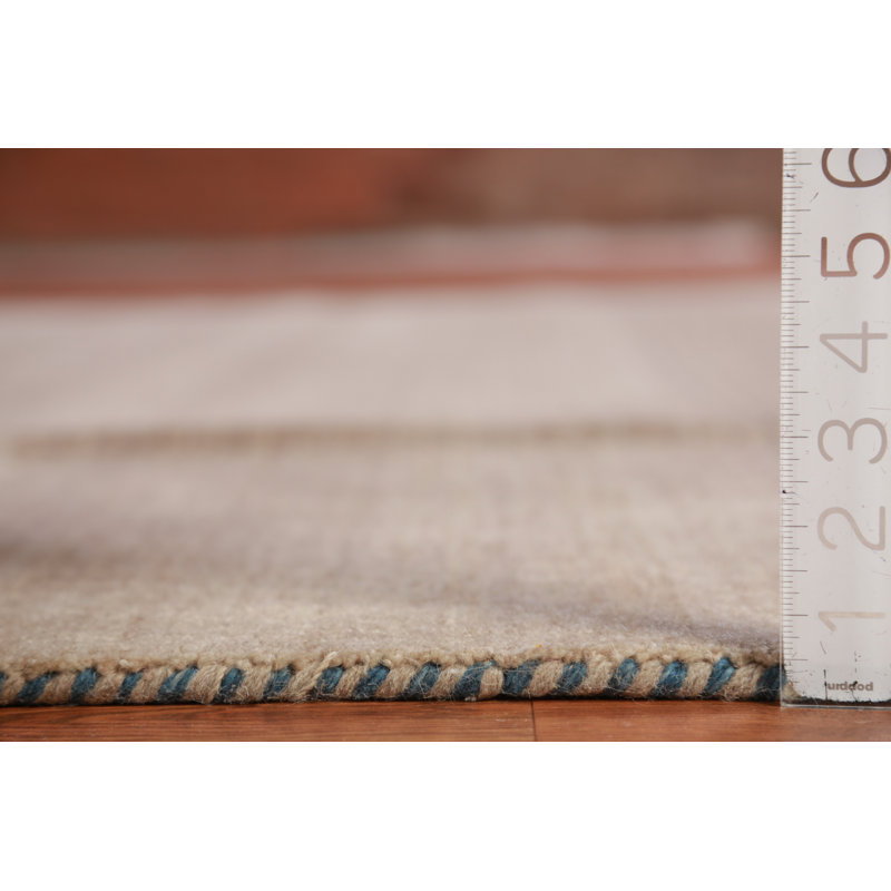 Tapis tribal en laine Camel Gabbeh 8 x 10