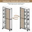 Chariot de rangement roulant à 5 niveaux avec panneau perforé double face - Une armoire utilitaire mobile avec des roues pour une organisation de bureau à domicile flexible.