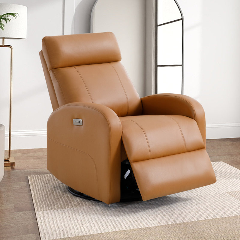 Laylana 30.3''Power Swivel Rocker Recliner Chair, Yellow