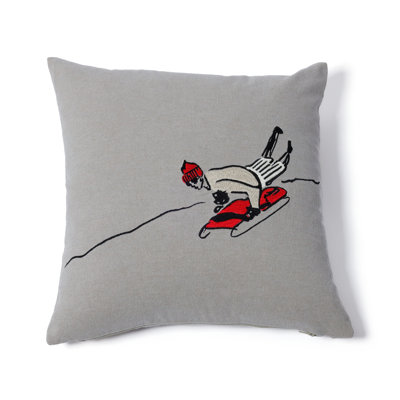 St. Moritz Glam Cotton Embroidered Throw Pillow